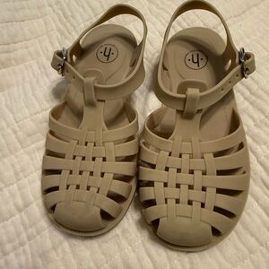 Beige Woven jelly  Sandals
